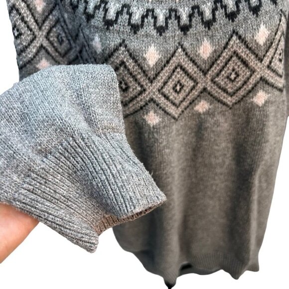 𝅺stormpack Sunice Cotton Blend Fair Isle Grey Sweater Size XXL - Picture 6 of 10